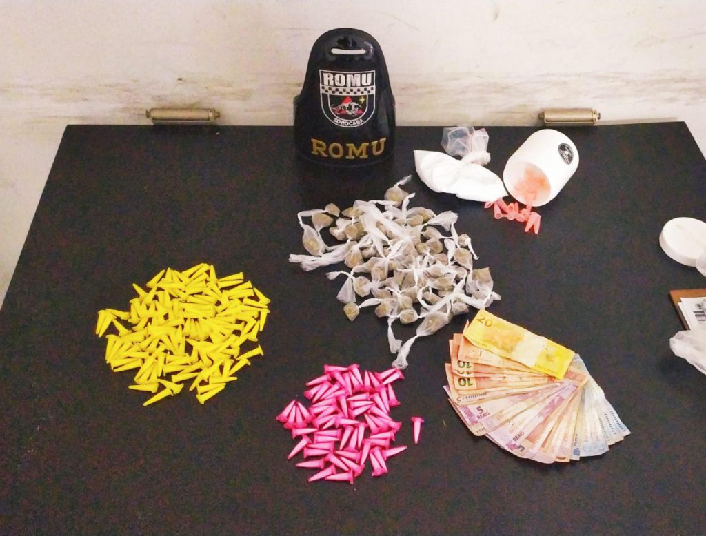 Entorpecentes recolhidos pela Ronda Ostensiva Municipal (ROMU) 