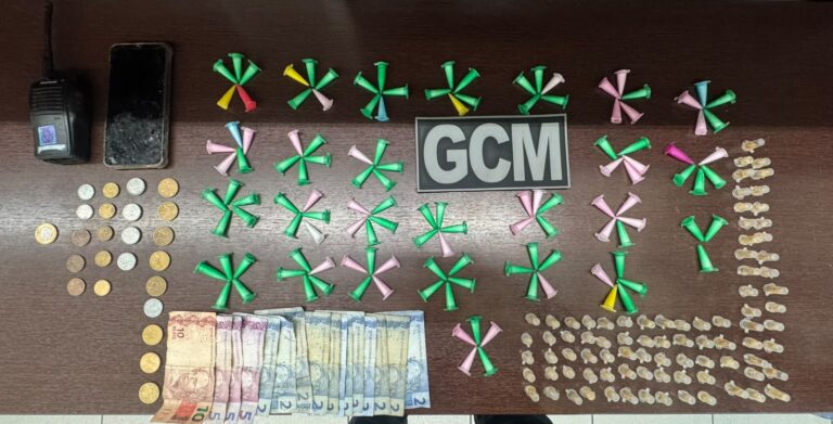 GCM apreende 213 porções de drogas no Parque São Bento